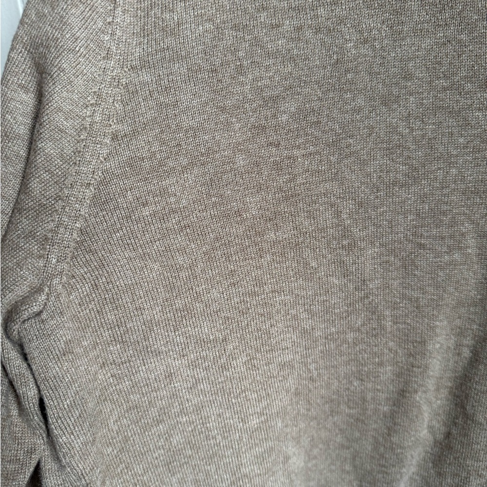 Jos. A. Bank Traveler 1/4 Zip Sweater XL Tan Pullover Performance Knit - Picture 4 of 5